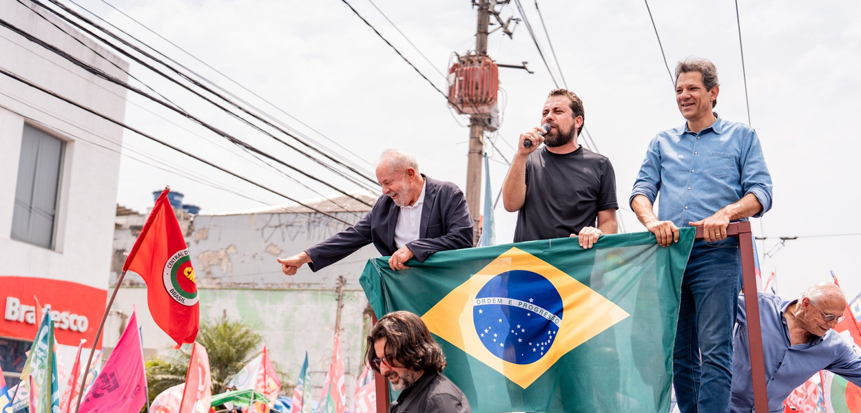 Lula, Guilherme Boulos e Fernando Haddad