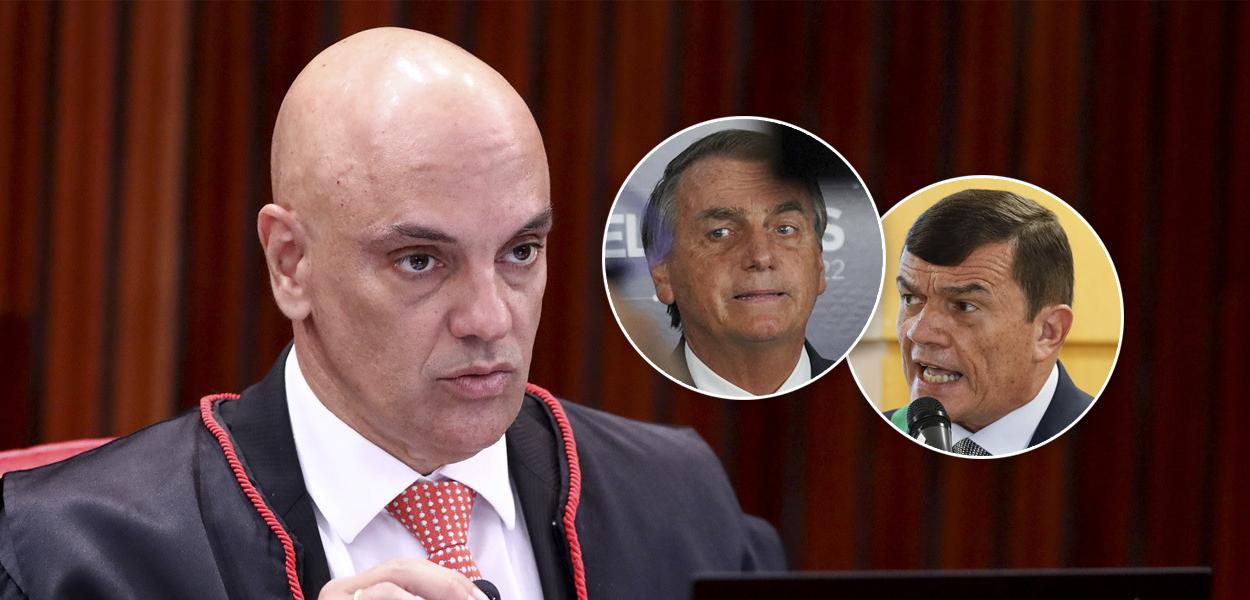 Alexandre de Moraes, Jair Bolsonaro e Paulo Sérgio Nogueira de Oliveira