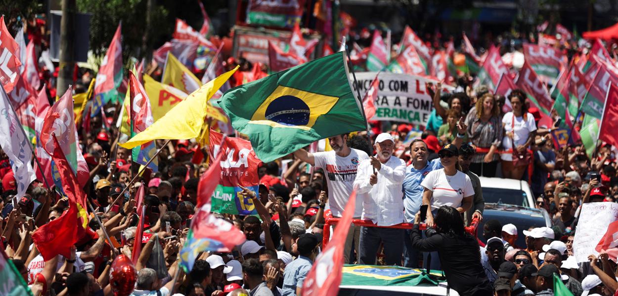 Ex-presidente Lula durante evento de campanha em São Gonçalo (RJ) 20/10/2022