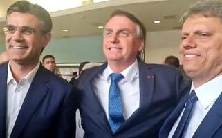 Rodrigo Garcia, Jair Bolsonaro e Tarcísio de Freitas