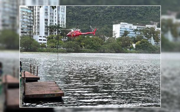 Corpo de Bombeiros busca por avião desaparecido na Lagoa Rodrigo de Freitas (RJ)