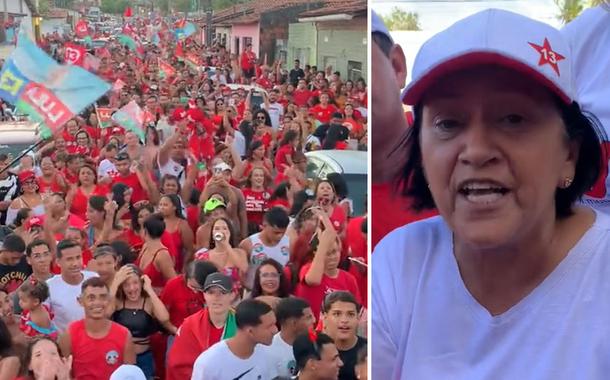Governadora Fátima Bezerra em ato em Macaíba (RN)