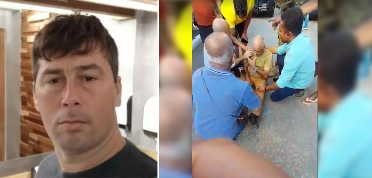 Diogo Lincoln Resende e o cinegrafista Rogério de Paula