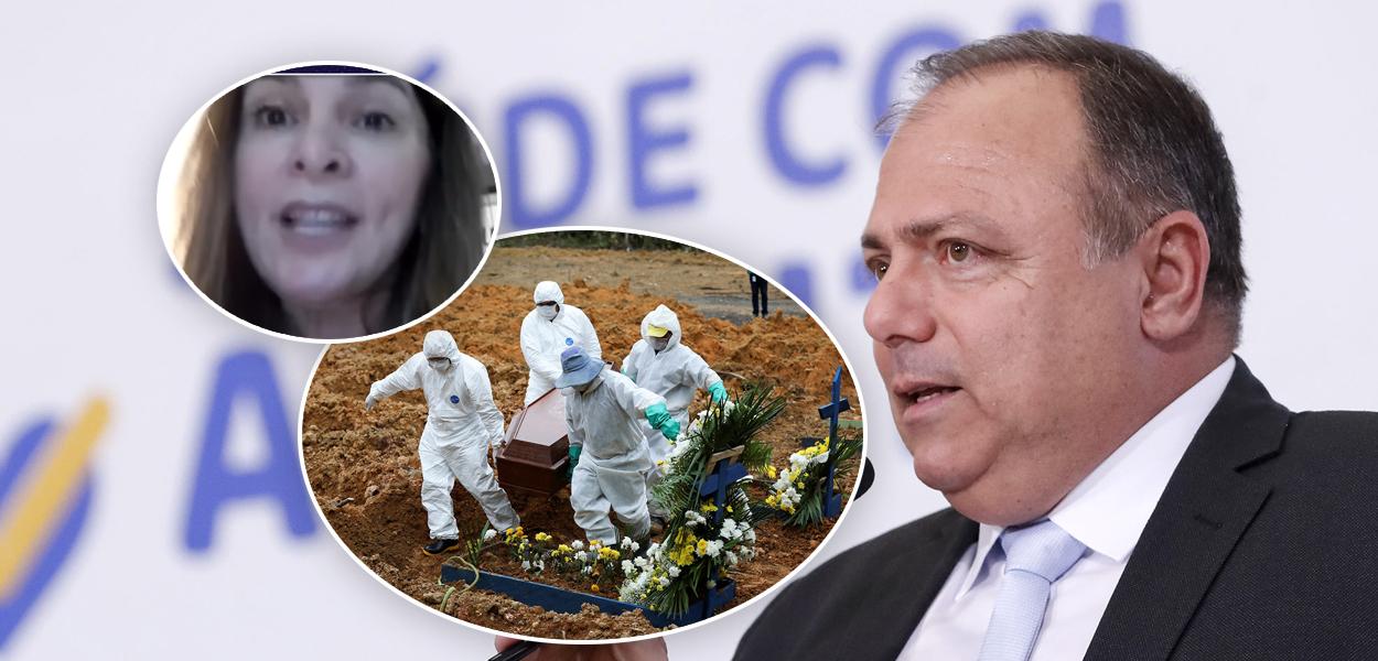 Andrea Barbosa, enterro por morte de Covid-19 e Eduardo Pazuello