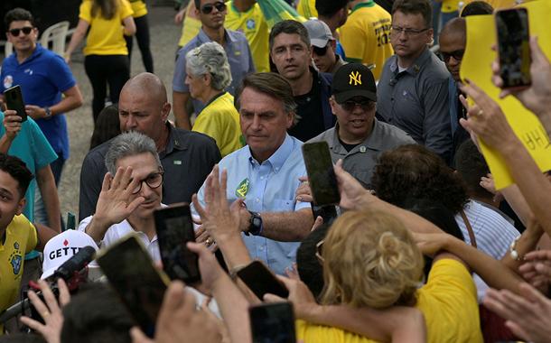 Jair Bolsonaro durante ato de campanha em Juiz de Fora (MG)