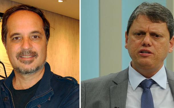 Rodrigo Vianna e Tarcísio de Freitas