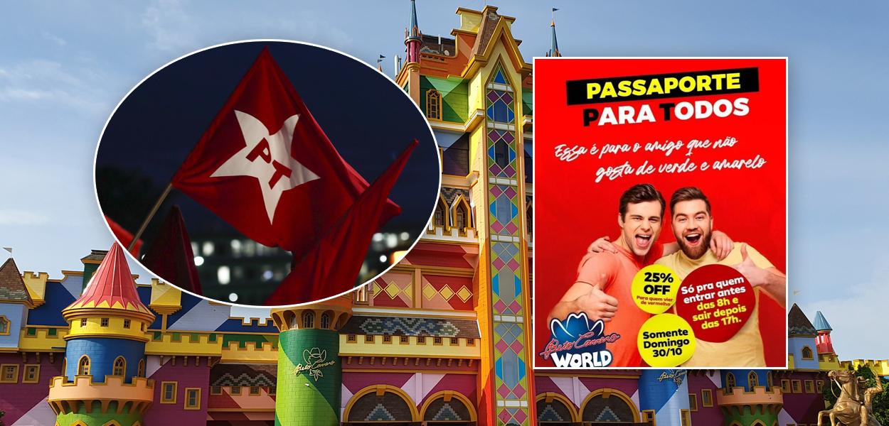 Coligação de Lula entra com notícia-crime contra Beto Carrero World por promoção anti-PT