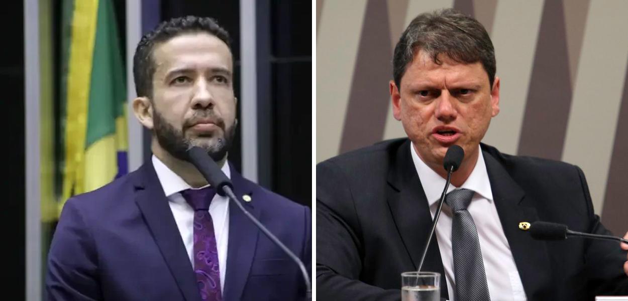 André Janones e Tarcísio de Freitas
