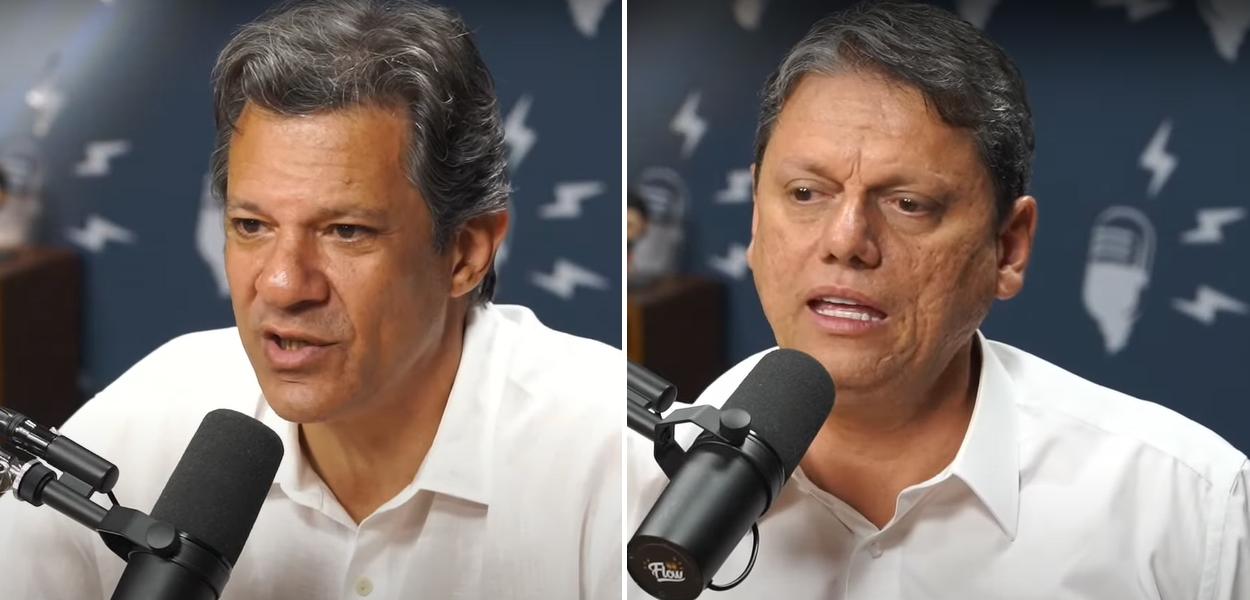 Fernando Haddad e Tarcísio de Freitas