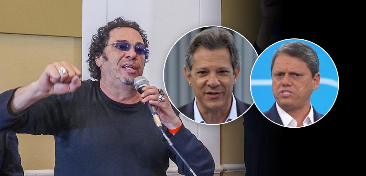 Wlater Casagrande, Fernando Haddad e Tarcísio de Freitas (Foto: Ricardo Stuckert | Reprodução/TV Globo) Wlater Casagrande, Fernando Haddad e Tarcísio de Freitas
