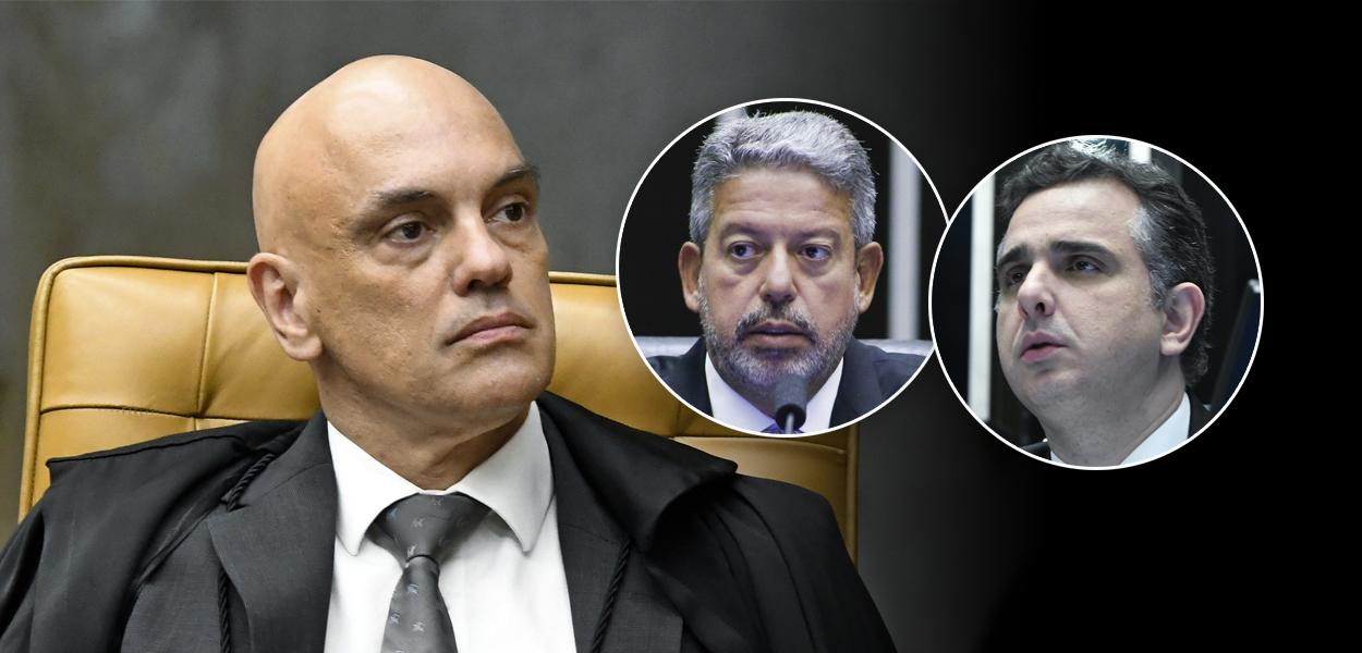 Alexandre de Moraes, Arthur Lira e Rodrigo Pacheco