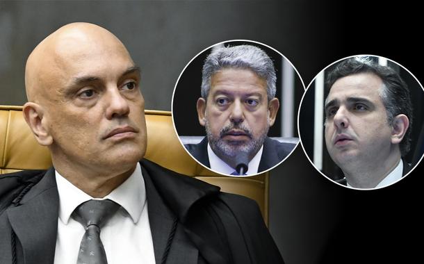 Alexandre de Moraes, Arthur Lira e Rodrigo Pacheco