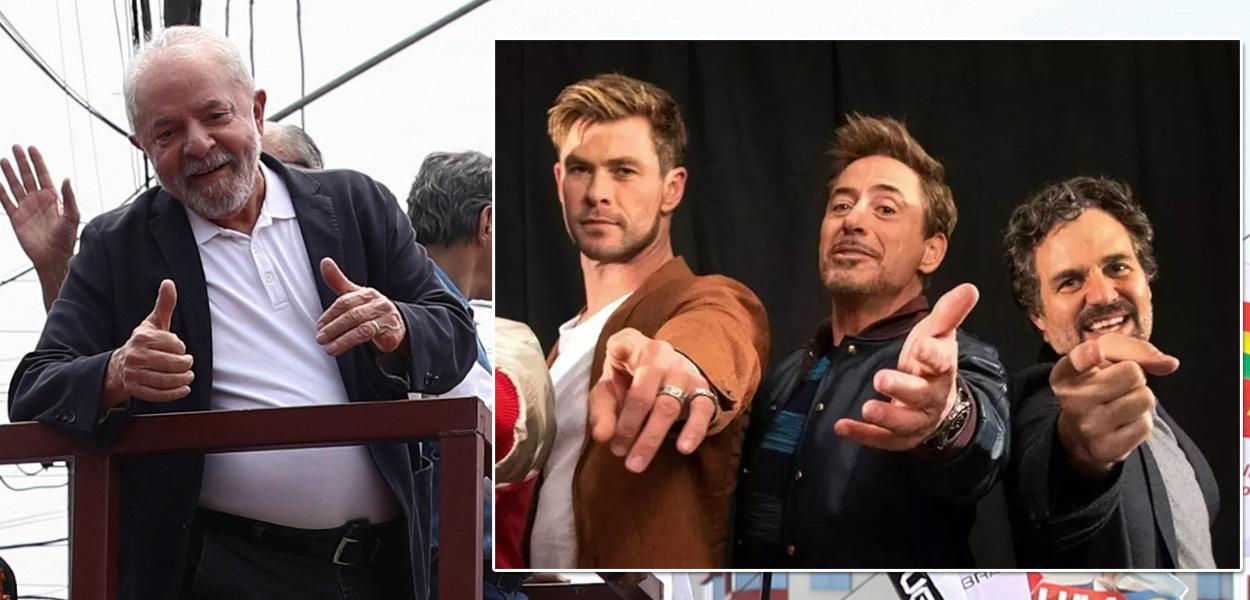 Lula, Chris Hemsworth, Robert Downey Jr e Mark Ruffalo