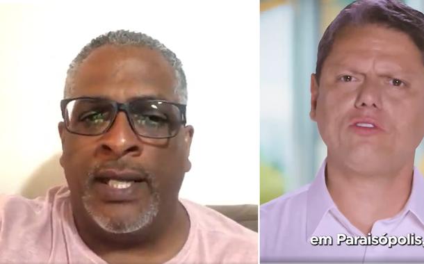 Cinegrafista Marcos Andrade e Tarcísio de Freitas