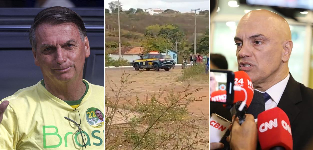 Jair Bolsonaro, blitz da PRF e Alexandre de Moraes