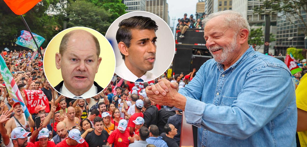 Olaf Scholz, Rishi Sunak e Lula
