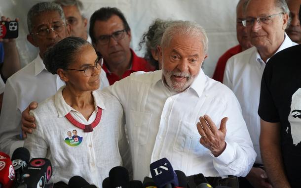 Ex-presidente Lula e ex-ministra Marina Silva