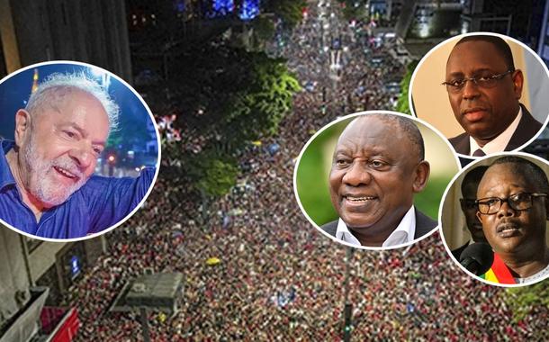 Luiz Inácio Lula da Silva,  Cyril Ramaphosa, Macky Sall e Umaro Sissoco Embalo