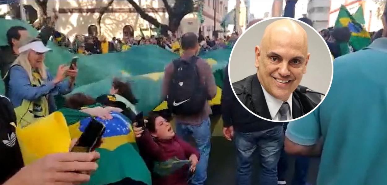 Bolsonaristas e a Alexandre de Moraes