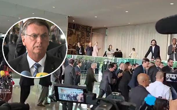 Jair Bolsonaro e jornalistas