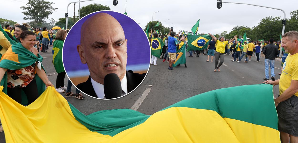Bolsonaristas e a Alexandre de Moraes