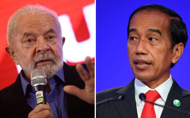 Luiz Inácio Lula da Silva (à esq.) e Joko Widodo