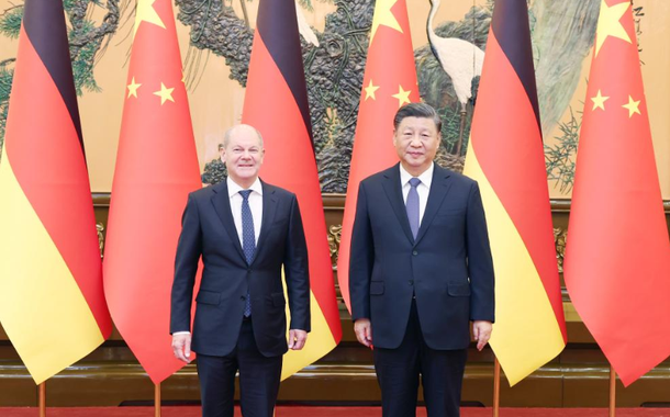 Xi Jinping e Olaf Scholz