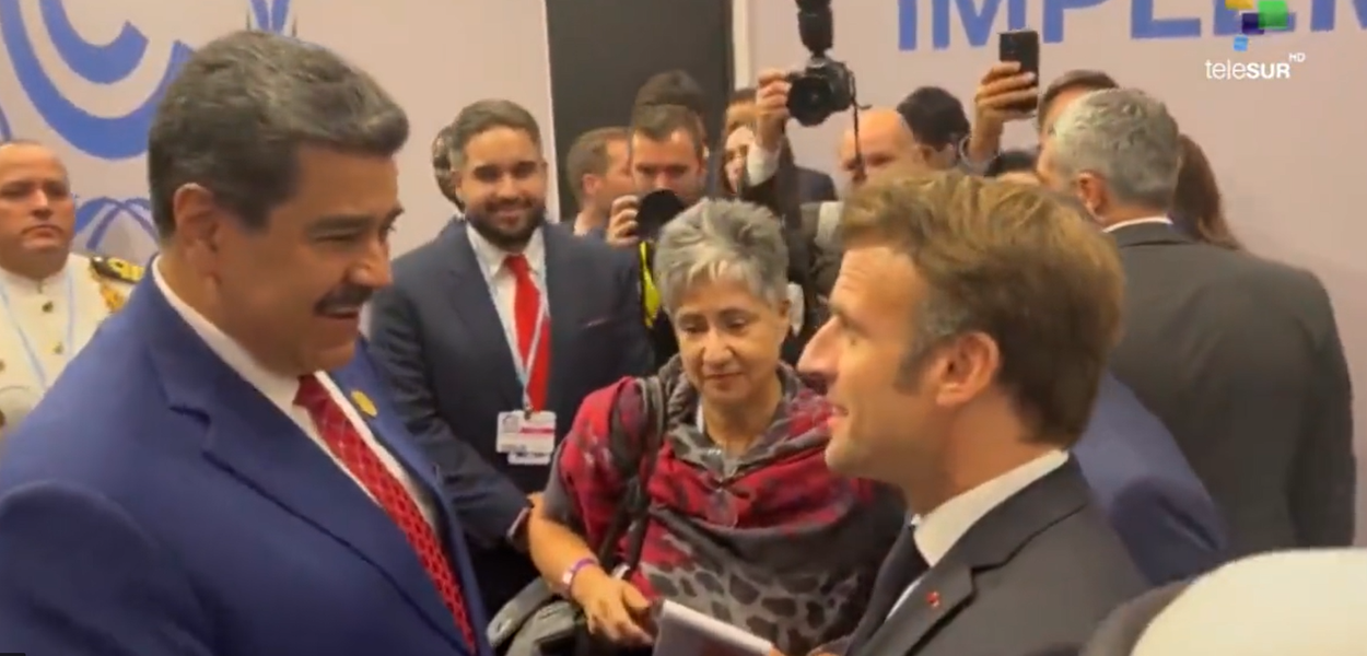 Nicolás Maduro e Emmanuel Macron