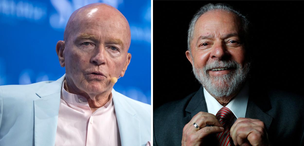 Mark Mobius (à esq.) e Luiz Inácio Lula da Silva