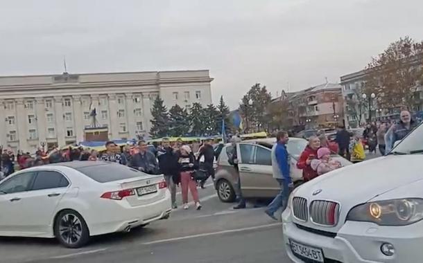 Vídeo mostra celebração em Kherson 
 11/11/2022   Divulgação