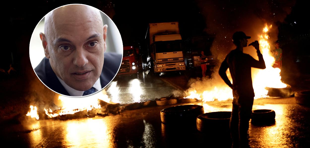 Alexandre de Moraes e bloqueios bolsonaristas