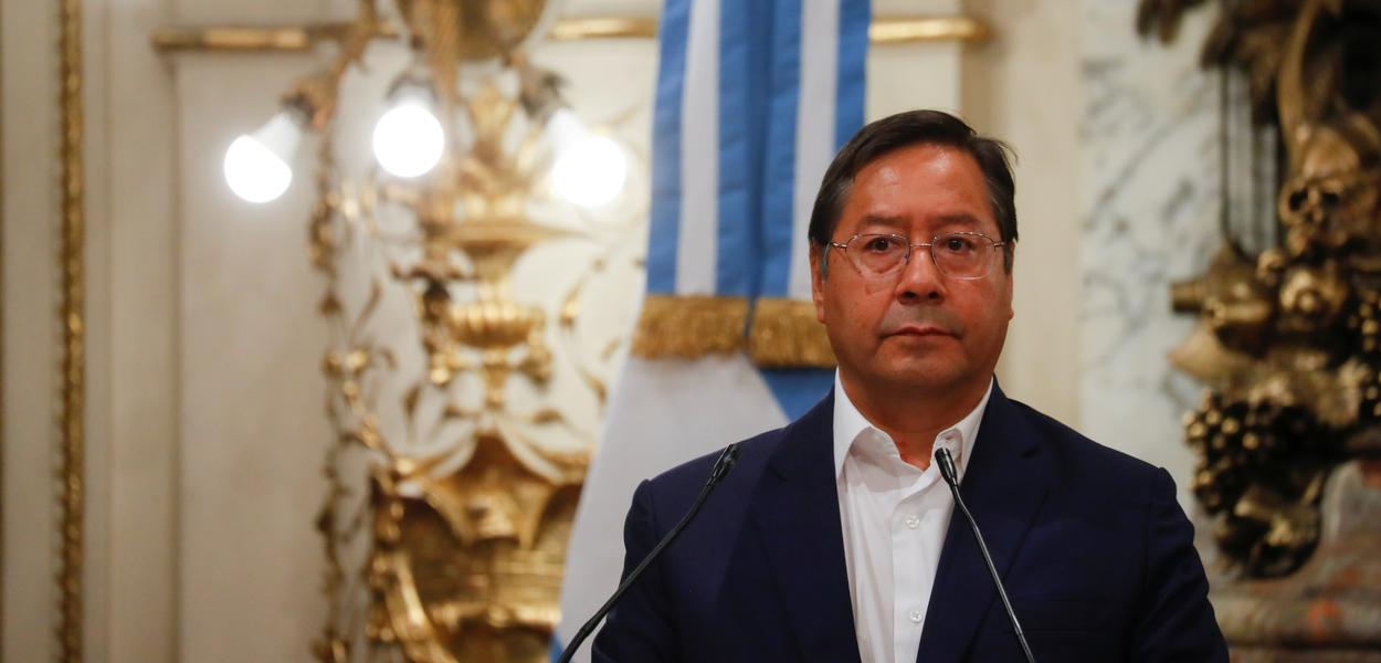 Presidente da Bolívia, Luis Arce, durante visita a Buenos Aires