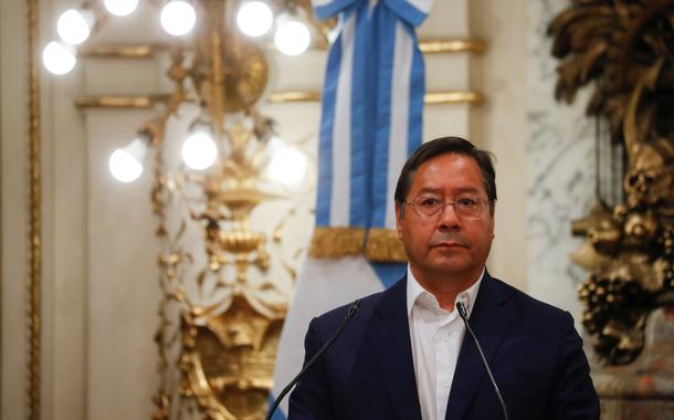Presidente da Bolívia, Luis Arce, durante visita a Buenos Aires