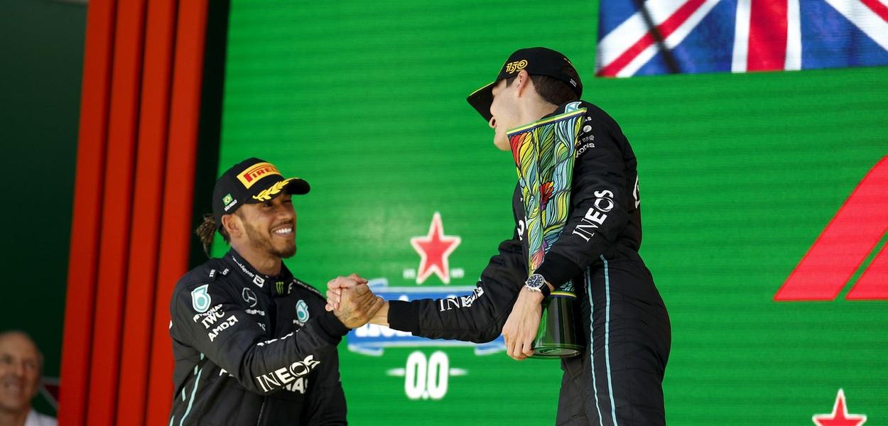 Lewis Hamilton e George Russell