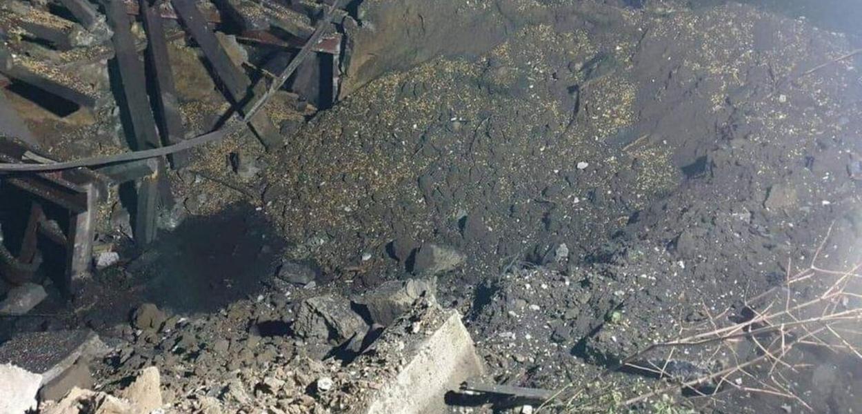 A view shows damages after an explosion in Przewodow, a village in eastern Poland near the border with Ukraine, in this image obtained from social media by Reuters released on November 15, 2022. /via REUTERS