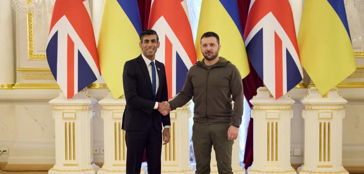 Rishi Sunak e Volodymyr Zelensky