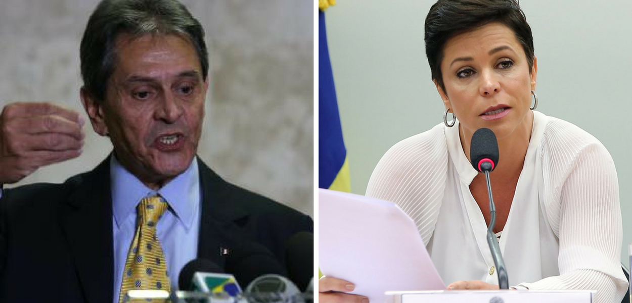 Roberto Jefferson e Cristiane Brasil