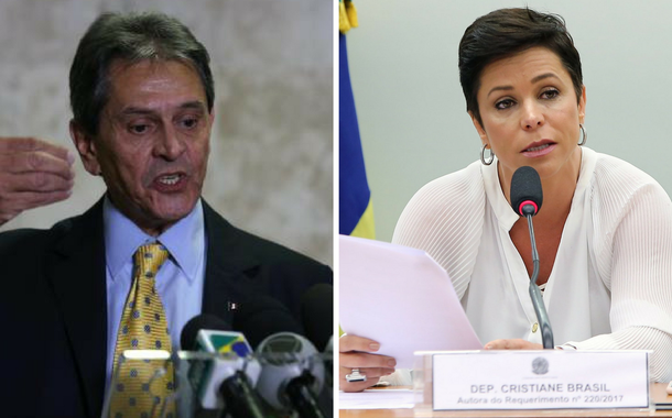 Roberto Jefferson e Cristiane Brasil