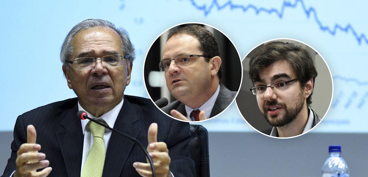 Paulo Guedes, Nelson Barbosa e Guilherme Mello