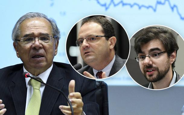 Paulo Guedes, Nelson Barbosa e Guilherme Mello