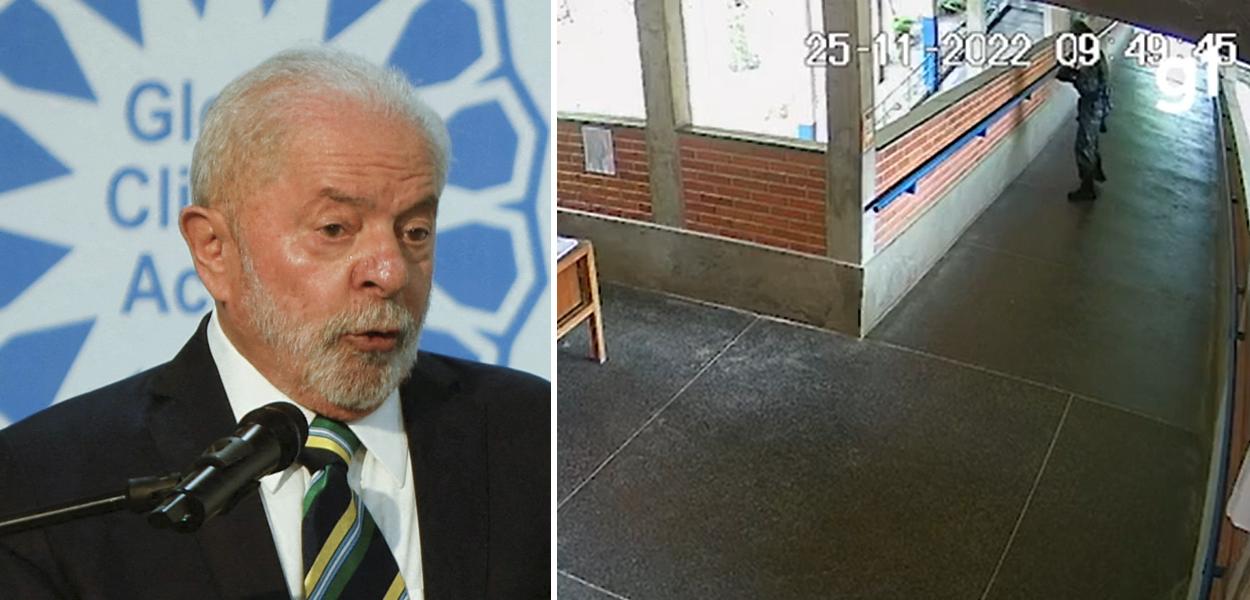 Lula | Escola alvo de tiros em Aracruz, ES (Foto: REUTERS/Mohammed Salem | Reprodução) Lula | Escola alvo de tiros em Aracruz, ES