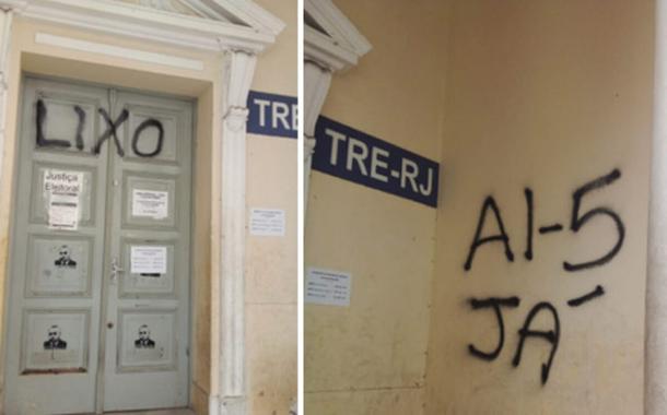 Pichações no TRE-RJ