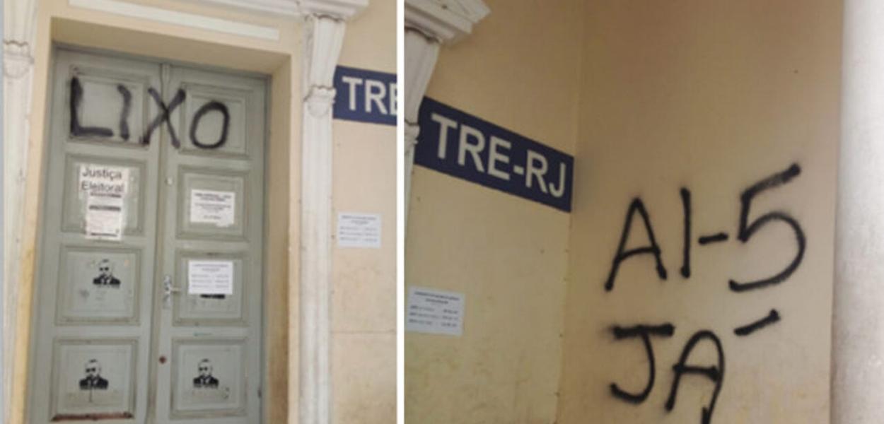 Pichações no TRE-RJ