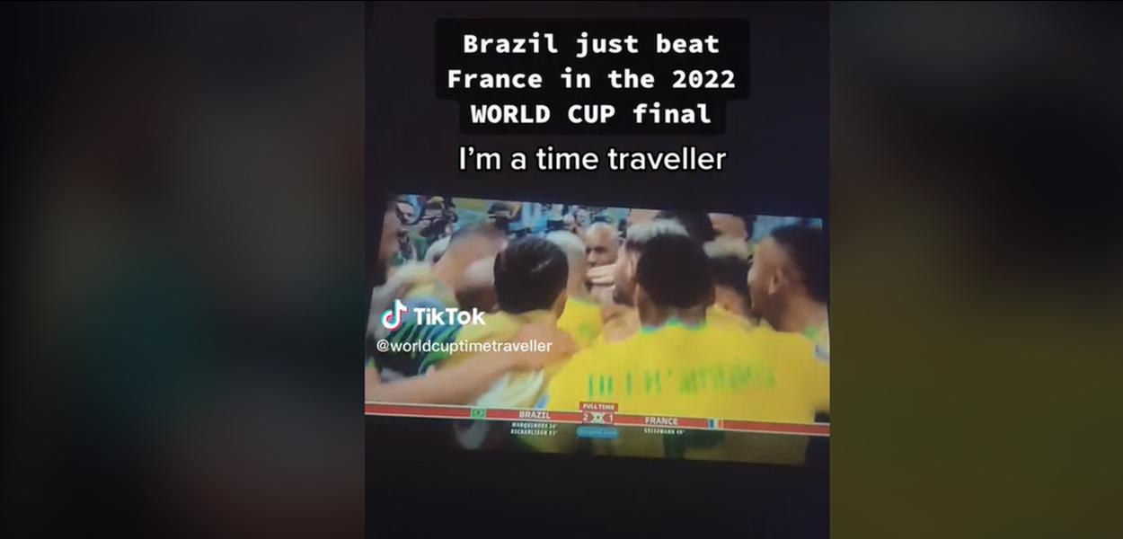 "Viajante do tempo" prevê vitória do Brasil sobre a França na final da Copa do Catar