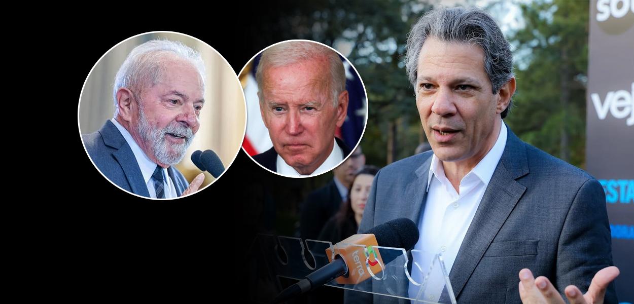 Luiz Inácio Lula da Silva, Joe Biden e Fernando Haddad