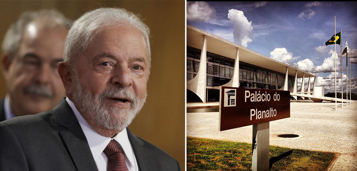 Luiz Inácio Lula da Silva e Palácio do Planalto, onde fica o gabinete da Presidência da República