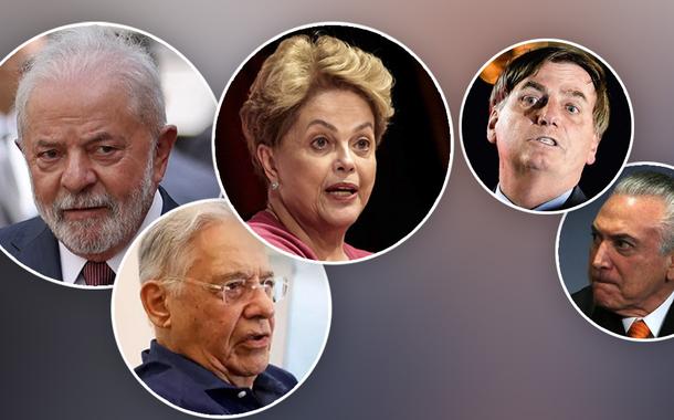 Lula, FHC, Dilma, Bolsonaro e Temer