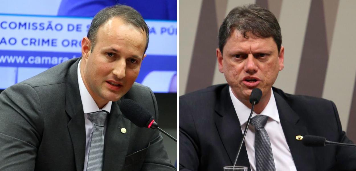 Deputado Capitão Derrite e Tarcísio de Freitas