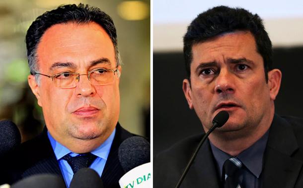 André Vargas (à esq.) e Sérgio Moro