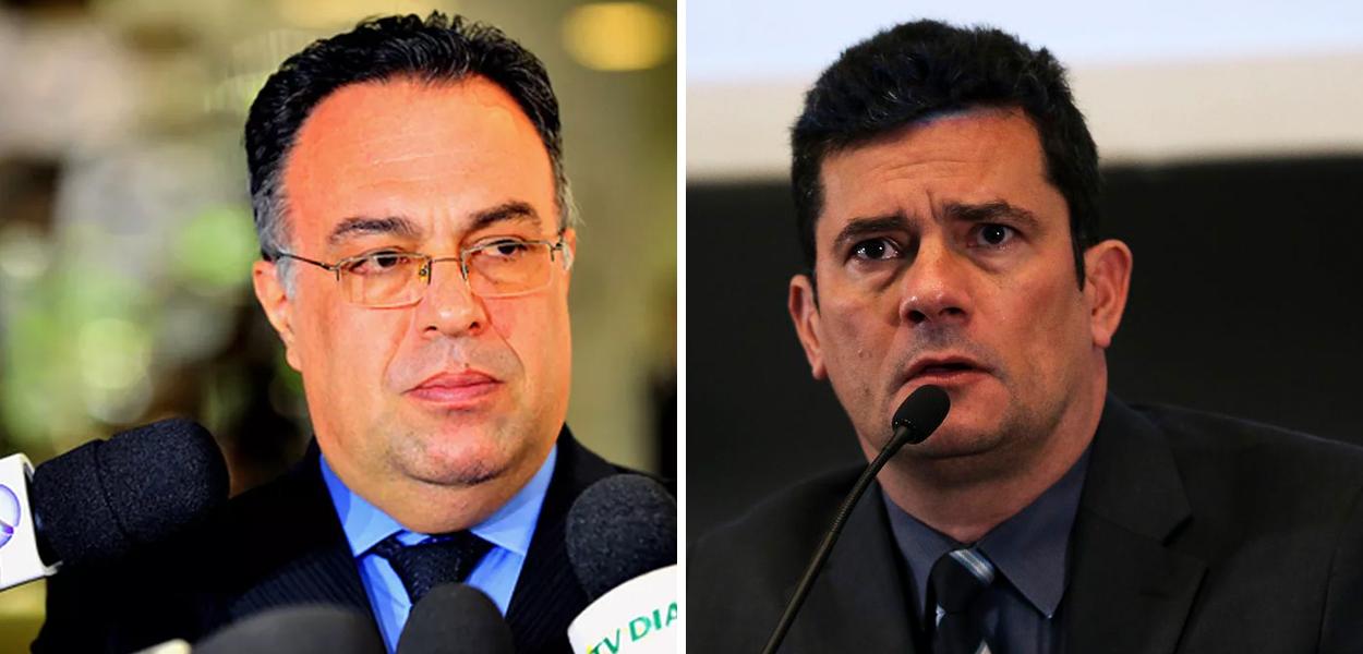 André Vargas (à esq.) e Sérgio Moro